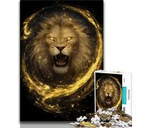 Puzzle Majestic Lion da 1000 pezzi per adulti e adolescenti, giocattoli educativi per l'apprendimento, giochi per famiglie, regali e compleanni unici, 75x50cm