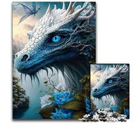 Puzzle Mandala Drago di Ghiaccio Giungla per Adulti 1000 Pezzi Puzzle in Cartone per Adulti Attività per la Famiglia, Decorazione Fai da Te per la Casa, Regalo per le Feste 26X38CM/10,23x14,96 pollici