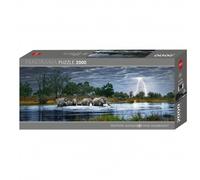 Puzzle panoramico Elefanti del Botswana 2000 pezzi