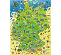 Puzzle mappa colorata della Germania XXL
