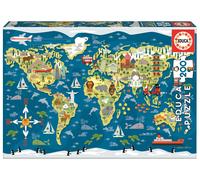 Puzzle Mappa del Mondo per Bambini