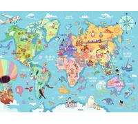 Puzzle Mappa del Mondo XXL 100 pezzi