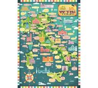 Puzzle Mappa d'Italia - Tour Vinicolo Italiano 1000 pezzi