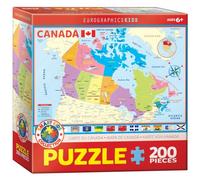 Puzzle - Mappa EG Del Canada Per Bambini - 200 Pezzi