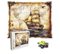 Puzzle mappa Puzzle 2000 Pezzi Retro Art Jigsaw Puzzles For Adults, Puzzles in Legno XXL 99.5x70.5 cm, Si Adattano Perfettamente Tra Loro Lettere Sul Retro, Idea Regalo Uomo e Donna, Compact Box 8p-63