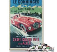 Puzzle Marchal 24 Heures Du Mans Juin 1954 in cartone riciclato al 100%, puzzle di cartone premium per bambini adulti, regali di Halloween, 1000 pezzi (75x50 cm)