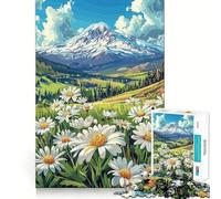Puzzle "Margherite del prato di montagna" per adulti, 1000 pezzi, gioco di logica, divertimento rilassante, bordi lisci, regalo speciale (38x26cm)