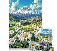 Puzzle "Margherite del prato di montagna" per adulti, 1000 pezzi, gioco di logica, divertimento rilassante, bordi lisci, regalo speciale (38x26cm)