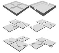 Puzzle Matematico Quadratum Cubicum 4in1 con Custodia Stampato 3D Set