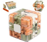 Puzzle Maze Cube Brain Teaser Game, Labirinto 3d Puzzles Cube, Giocattolo Per Allenare Il Pensiero Logico, Articoli In Rilievo Giocattoli Sensoriali Per Feste Premi Educativi Per Adulti Green Orange