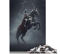 Puzzle meccanico a forma di donna che cavalca un cavallo, 500 pezzi, per adulti, puzzle per adulti, puzzle per adulti, adolescenti, adolescenti, uomo e donna, regalo 500 pezzi (52x38 cm)