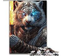 Puzzle meccanico a forma di tigre per adulti, 1000 pezzi, giocattoli, giochi educativi, antistress, lista dei desideri con Babbo Natale (26x38cm)