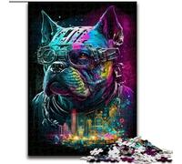 Puzzle meccanico colorato da 1000 pezzi a forma di cane per adolescenti e adulti, giocattoli, giochi educativi, antistress, regali unici per compleanni e compleanni (26x38cm)