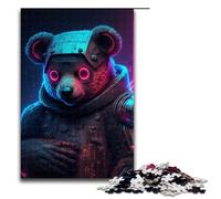 Puzzle meccanico da 1000 pezzi a forma di orso regalo per adulti lista dei desideri di Natale con Babbo Natale per adolescenti dai 14 anni in su 75x50cm