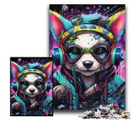 Puzzle meccanico da 1000 pezzi per adulti, puzzle a forma di cane, 50x75cm, perfetto per il divertimento in famiglia a Natale, Ringraziamento, compleanni e Pasqua.