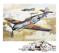 Puzzle Messerschmitt Bf109 E3 da 1000 pezzi per adulti, puzzle in legno, rompicapo per bambini, 1000 pezzi (75x50 cm)