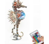 Puzzle Metallici 3D per Adulti, Kit di Assemblaggio Fai-da-Te da 2100 Pezzi da Costruire, Modello Cavalluccio Marino Meccanico Steampunk Animale, Puzzle ad Incastro