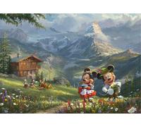Puzzle Mickey e Minnie nelle Alpi 1000 pezzi