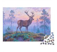 Puzzle Milu Deer A 1000 Pezzi, Puzzle Misty Forest Scene Adulti, Gioco Diabilità Impossibile Puzzle Pittura Giochi Rilassamento E Intelligenza Regali Di Festa 1000pcs (75x50cm)