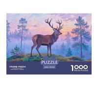 Puzzle Milu Deer Con 1000 Pezzi Per Adulti,Misty Forest Scene Gioco Diabilità Impossibile Puzzle Arte Gioco Intellettivo Familiare Regalo Per Amore E Amico 70x50cm/1000pcs