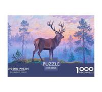 Puzzle Milu Deer Con 1000 Pezzi, Puzzle Misty Forest Scene Adulti, Gioco Diabilità Impossibile Puzzle Pittura Gioco Intellettivo Familiare Regalo Per Amore E Amico 38x26cm/1000pcs