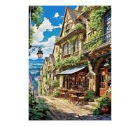 Puzzle Mini 1000 pezzi Architettura di strada per adulti | 70 x 50 cm Cartone, Decorazione della camera, Taglio preciso, Regalo Riunione, Relax Spirito