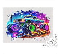 Puzzle Mini 1000 Pezzi Camion Mostro per Adulti | 38x26cm Carta, Decorazione della camera, Taglio preciso, Regalo di raccolta, Relax mentale