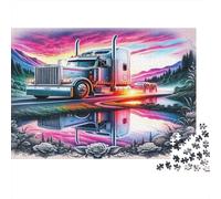 Puzzle Mini 1000 Pezzi Camion Paesaggio per Adulti | 38x26cm Carta, Decorazione della camera, Taglio preciso, Regalo di raccolta, Relax mentale