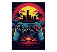 Puzzle Mini 1000 Pezzi Controller Tramonto Città Adulti | 38x26cm Carta, Decorazione della camera, Taglio preciso, Regalo Amico, Formazione Cerebrale