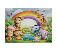 Puzzle Mini 1000 pezzi per adulti animali arcobaleno foresta idea regalo | 38x26cm Cartone Amanti Puzzle Collegamento Familiare Puzzle Fatto A Mano Regalo Di Compleanno Decorazione Casa