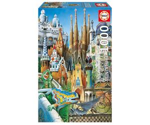 Puzzle Miniatura Educa 1000 Pezzi Collage Gaudi 11874, 30 X 46 Cm