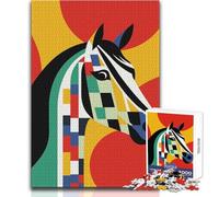 Puzzle minimalista da 1000 pezzi a forma di cavallo per adolescenti, gioco per lo sviluppo del pensiero logico, ottimo regalo per momenti significativi, dimensioni 38x26cm