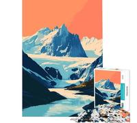 Puzzle minimalista da 1000 pezzi per adulti con soggetto Alaska ideale come gioco educativo e sfida perfetto per decorare la casa o come regalo (dimensioni 75x50cm)