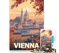 Puzzle minimalista di Vienna per ragazzi,1000 pezzi,stimolante per la mente,divertente,con componenti robusti e dal taglio pulito,un'attività di gruppo emozionante (38x52cm)