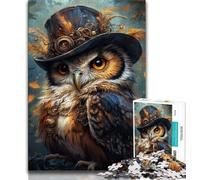 Puzzle misteriosi del gufo per adolescenti, puzzle da 1000 pezzi per adolescenti, aiuta il cervello a esercitare i giocattoli avvincenti per coltivare la pazienza, un'opera d'arte (38x26cm)