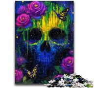 Puzzle misteriosi del teschio per adolescenti, 1000 puzzle, difficili da completare ma divertenti e divertenti, decorazioni e regali unici per la casa (50x75cm)