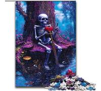 Puzzle misteriosi del teschio per adulti e adolescenti, regalo di compleanno per trascorrere il tempo in casa, regali, arte murale per 14+ anni (26x38cm)
