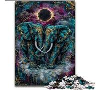 Puzzle misteriosi di elefanti per adulti e adolescenti, puzzle da 1000 pezzi, adatti dai 14 anni in su, idee regalo per migliorare la memoria (26x38cm)