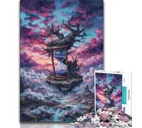 Puzzle misterioso a forma di clessidra da 1000 pezzi per adulti, aiuta il cervello ad allenarsi, giocattoli avvincenti per coltivare la pazienza, ottimo regalo, 38x26cm