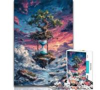 Puzzle misterioso a forma di clessidra da 1000 pezzi per adulti e adolescenti,stimolanti giochi di attività per famiglie,giocattolo fai da te per regali di decorazione da parete per la casa (38x26cm)