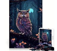 Puzzle misterioso a forma di gufo da 1000 pezzi per adolescenti, ideale per rafforzare la memoria, perfetto per il tempo libero a casa, con bordi puliti e un regalo prezioso (38x52cm)