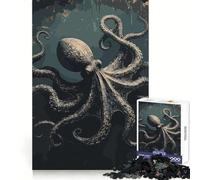 Puzzle misterioso a forma di polpo da 1000 pezzi per adolescenti, ideale per rafforzare la memoria, perfetto per il tempo libero a casa, con bordi puliti e un regalo prezioso (50x75cm)
