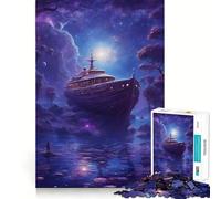 Puzzle misterioso a tema pirati per adulti, 1000 pezzi, gioco di logica, hobby silenzioso, taglio perfetto, regalo elegante (38x52cm)