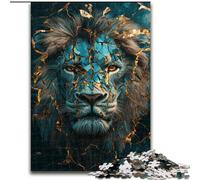 Puzzle misterioso da 1000 pezzi "Leone" per adulti e ragazzi, modelli da assemblare, attività divertenti da fare a casa, regalo di compleanno, regali da viaggio (26x38cm)