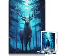 Puzzle misterioso da 1000 pezzi per adulti, cervo nella foresta, gioco creativo di risoluzione dei problemi, idea regalo memorabile e sentita, dimensioni 50x75cm