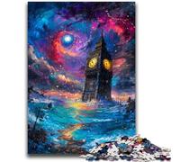 Puzzle misterioso del Big Ben di Londra per adulti, puzzle da 1000 pezzi, giochi educativi, decorazioni per la casa, ideali come regalo per tutta la famiglia (38x26cm)