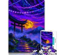 Puzzle misterioso del cancello Torii da 1000 pezzi per adulti e adolescenti, giocattoli per l'intrattenimento della famiglia, ideali come regalo per tutta la famiglia, 50x75cm