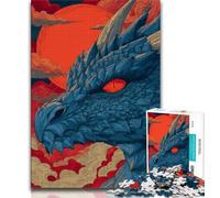 Puzzle misterioso del drago da 1000 pezzi per adulti, gioco stimolante e gioco per famiglie, ideale come regalo per tutta la famiglia, 38x26cm