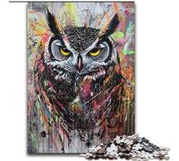 Puzzle misterioso del gufo per adulti e adolescenti, puzzle da 1000 pezzi, giocattolo educativo antistress, ideale come regalo per tutta la famiglia (50x75cm)