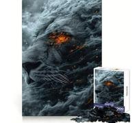 Puzzle misterioso del leone per ragazzi, 1000 pezzi, stimola la memoria, rilassante, divertente, da assemblare, (50x75cm)